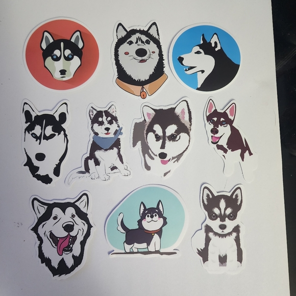 ♠️10/$10♠️ Adorable Husky Stickers - Picture 1 of 5